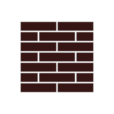 1x4 Half Offset Sheeted Original Ceramic Mosaic Tile in Garnet Matte