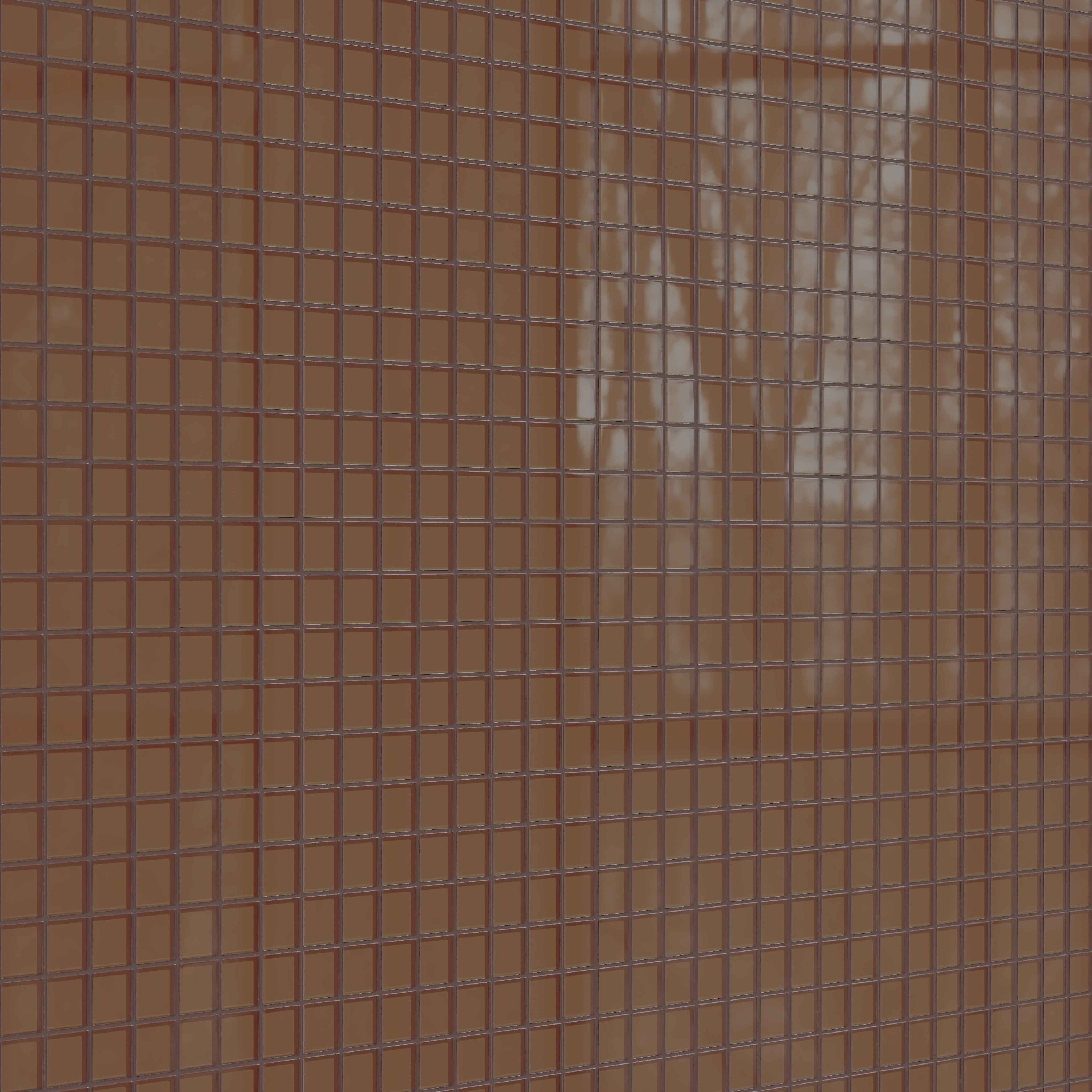 2x2 Straight Set Sheeted Glass Mosaic Tile in Kestrel Gloss