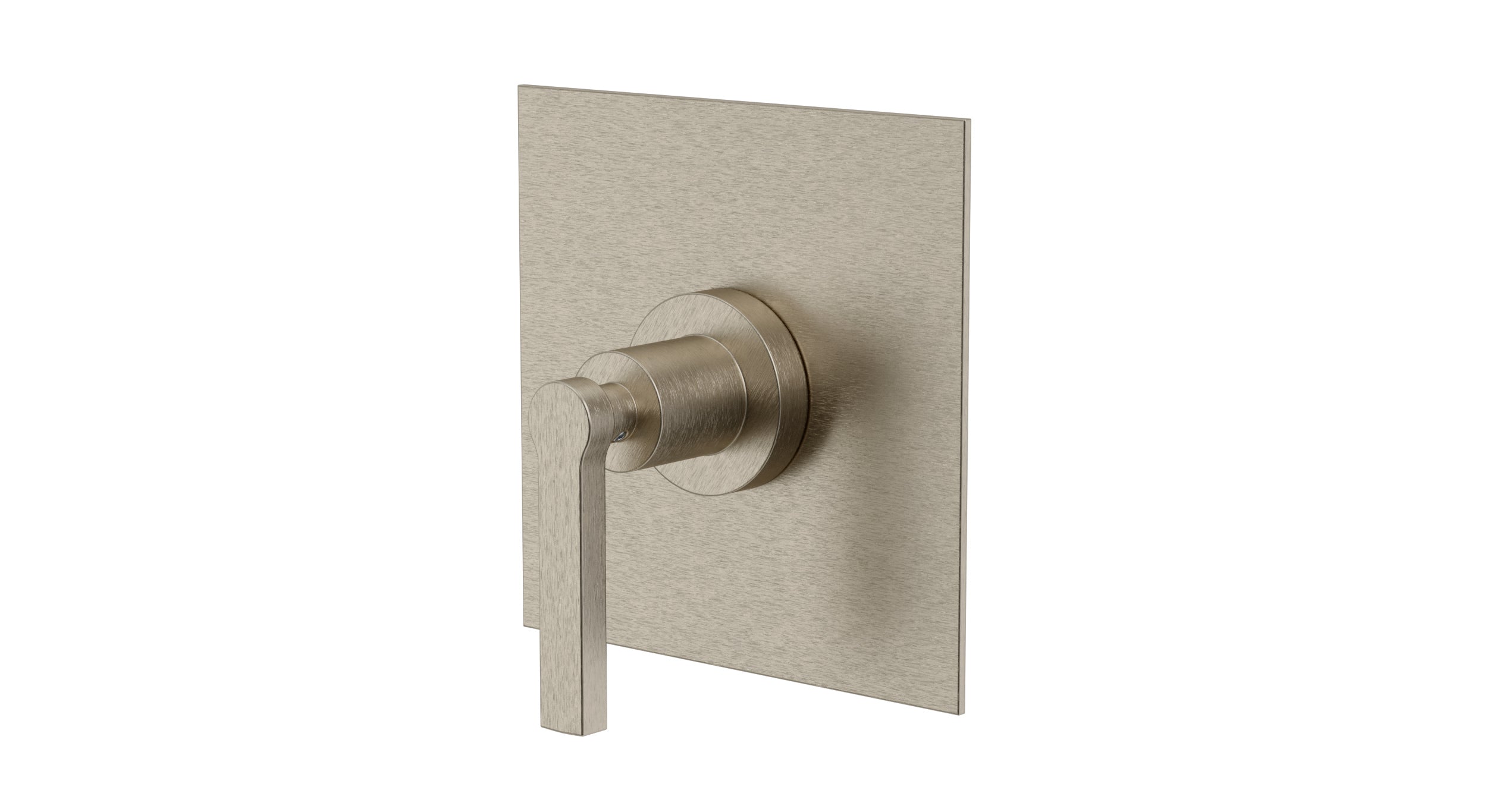 Flatiron One Handle Wall Mount Shower Trim with Linear Lever Handle in Satin Nickel