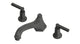 Emerson Two Handle Deck Mount Low Hexagon Bath Trim with Classic Lever Handles in Blackened Nickel