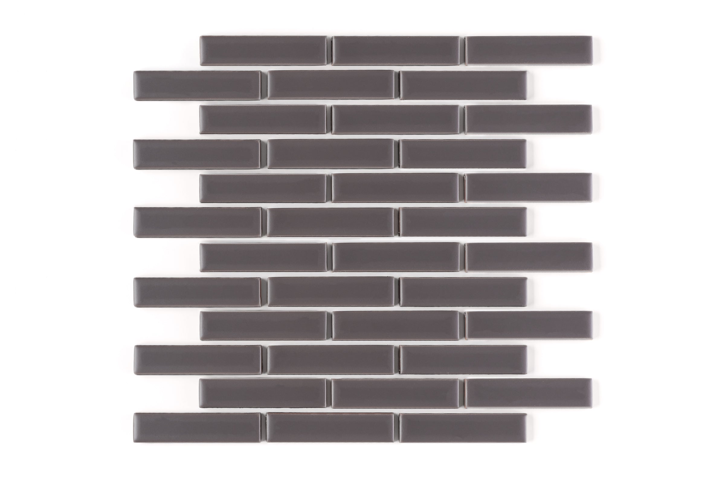 1x4 Half Offset Sheeted Original Ceramic Mosaic Tile in Kalamata Matte