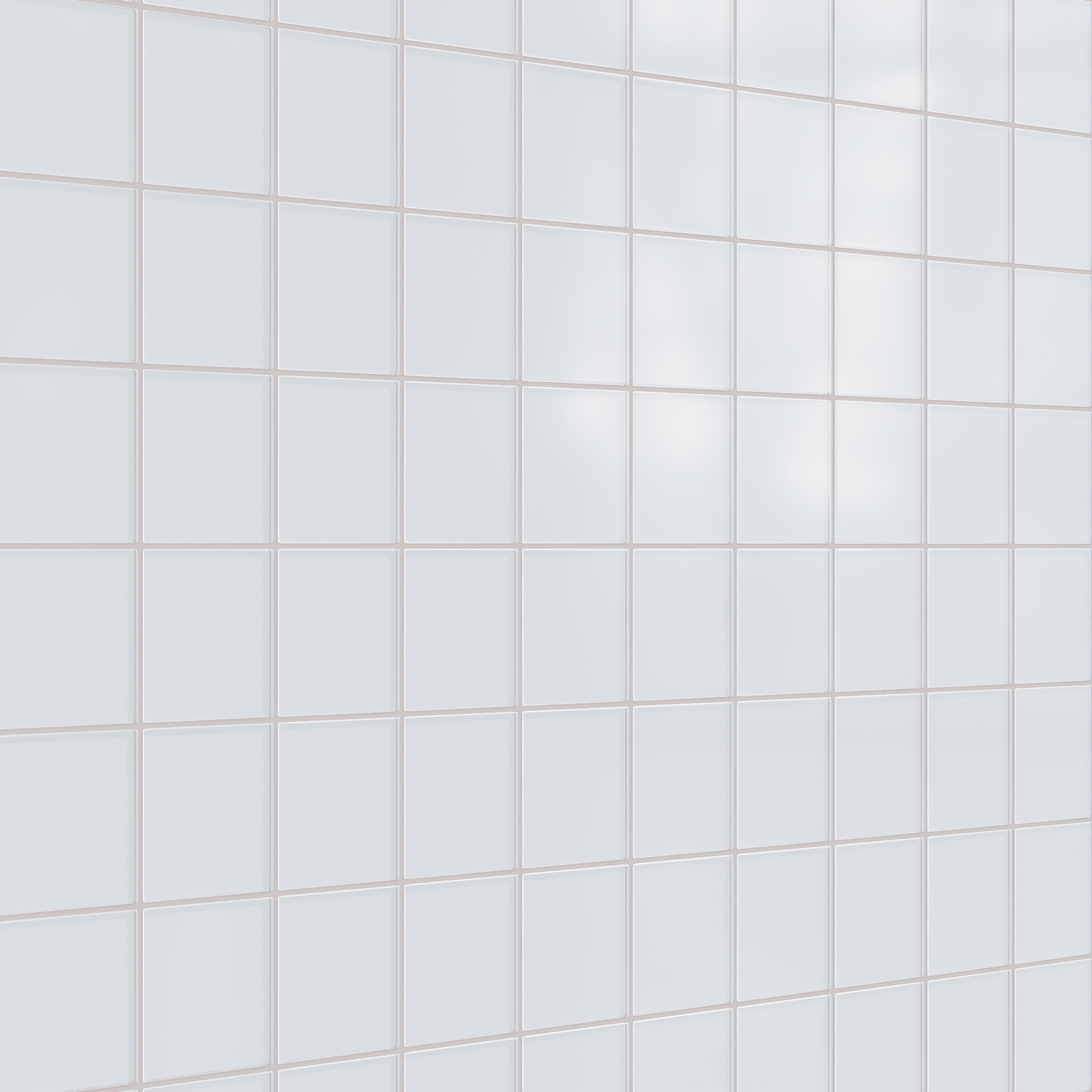 4x4 Glass Tile in Snowy Owl Matte