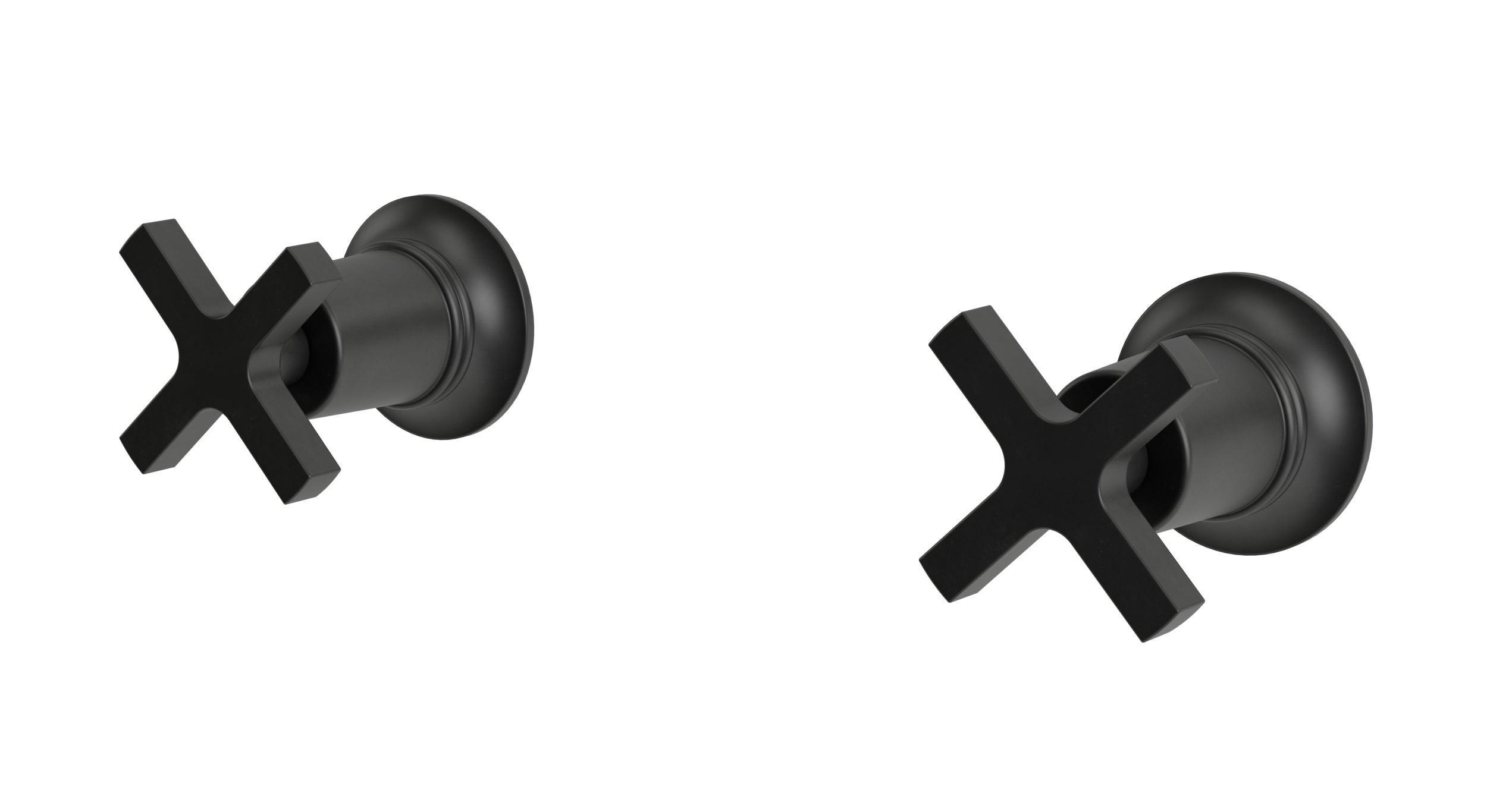 Emerson Two Handle Wall Mount Bath Trim with Classic Cross Handles in Oil Rubbed Bronze