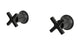 Emerson Two Handle Wall Mount Bath Trim with Classic Cross Handles in Oil Rubbed Bronze