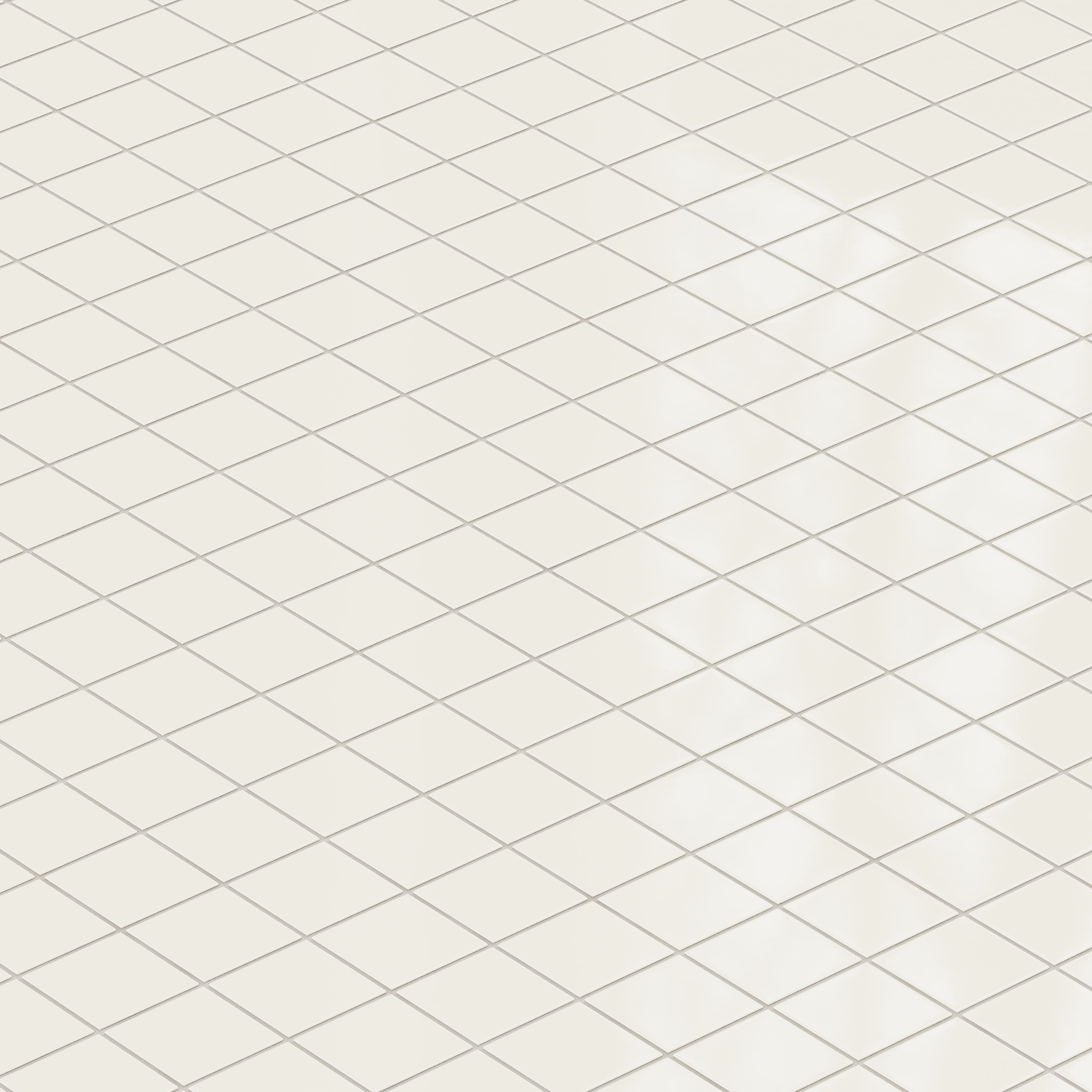 Quick Ship 3x3 Straight Set Sheeted Natural Press Ceramic Mosaic Tile in Salt Creek Gloss