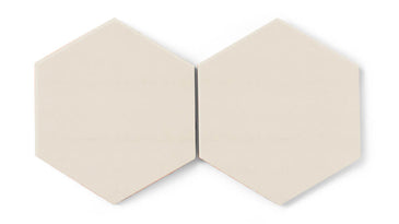 8" Hexagon Original Ceramic Tile in Ivory Matte