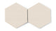 8" Hexagon Original Ceramic Tile in Ivory Matte