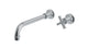 Emerson One Handle Wall Mount 10" Lavatory Faucet with Classic Cross Handle in Satin Chrome