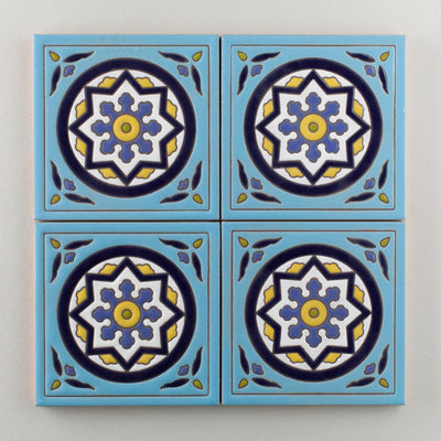 6x6 Handpainted Sample Old California #1  in Cool Motif