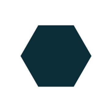 8" Hexagon Original Ceramic Tile in Caspian Sea Matte