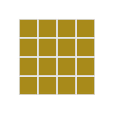 2x2 Straight Set Sheeted Original Ceramic Mosaic Tile in Mustard Seed Gloss