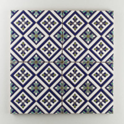 8x8 Handpainted Sample Murietta  in Cool Motif