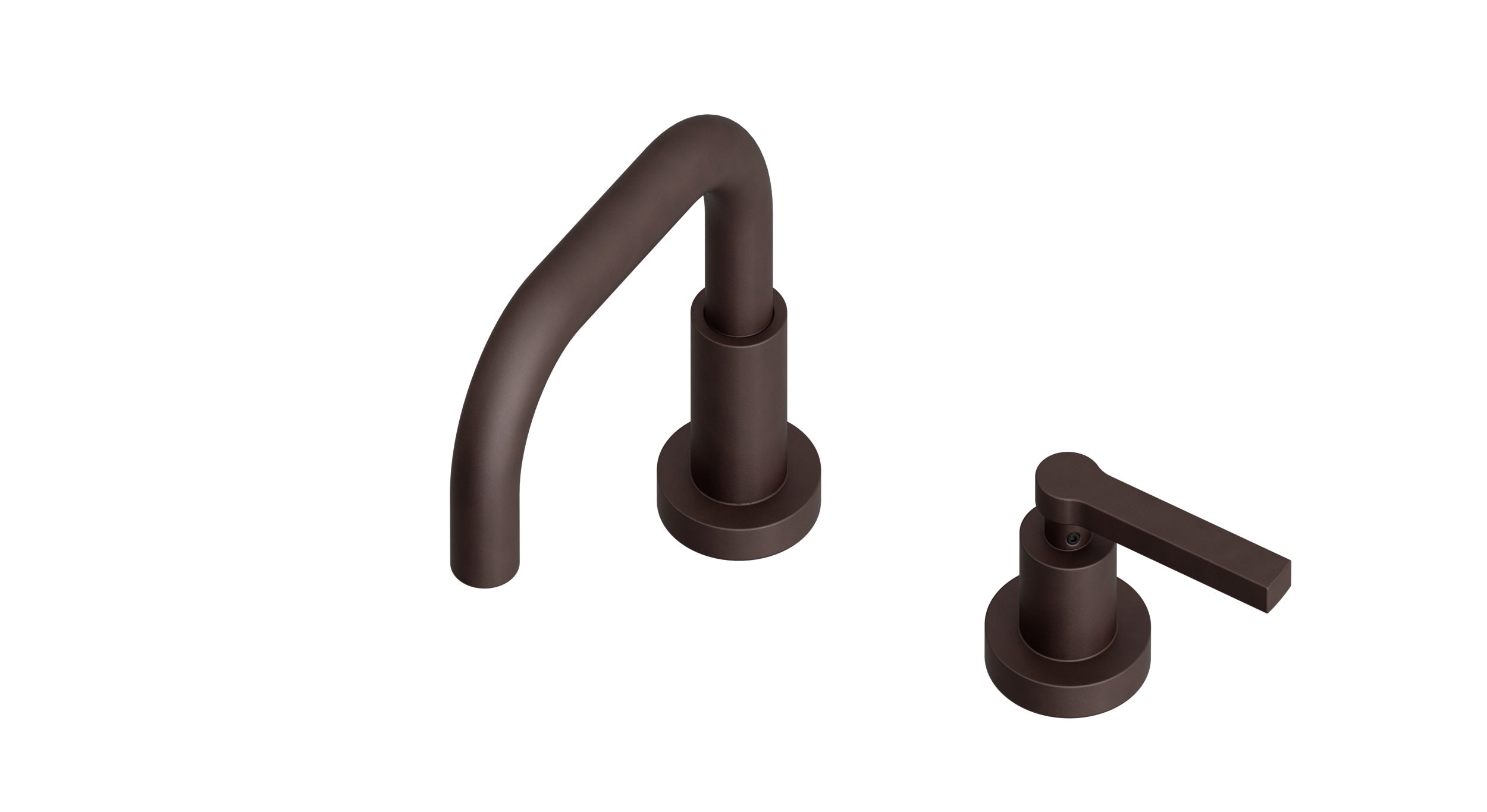 Flatiron One Handle Deck Mount Squaretop Lavatory Faucet with Linear Lever Handle