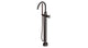 Contour One Handle Floor Mount Gooseneck Bath Trim with Hand Shower and Soft Cross Handle in Antique Bronze