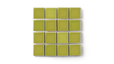 2x2 Straight Set Sheeted Original Ceramic Mosaic Tile in Palm Tree Gloss