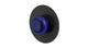 Foundry One Handle Wall Mount Shower Trim with Pebble Ceramic Knob Handle in Blackened Nickel