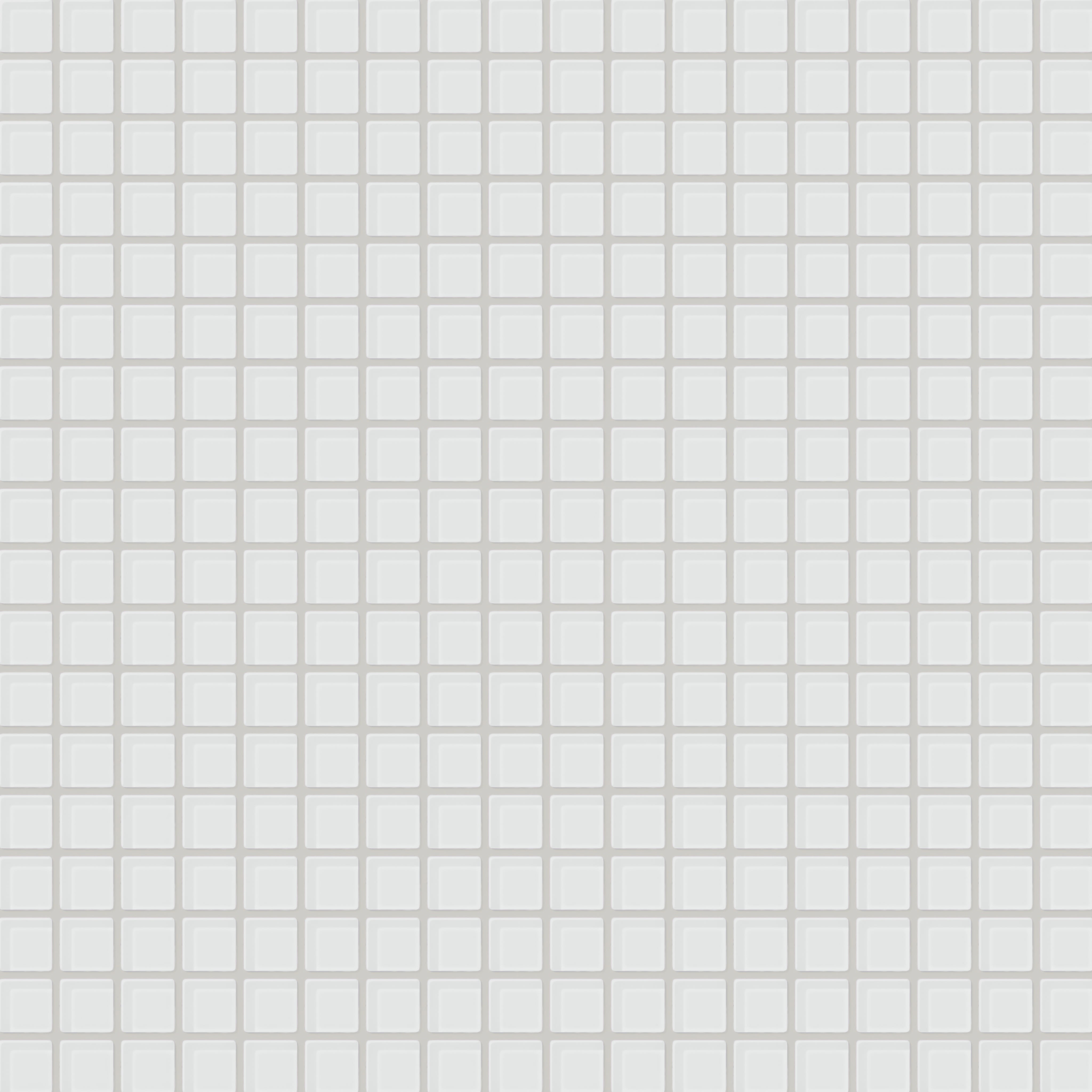 1x1 Straight Set Sheeted Glass Mosaic Tile in Egret Gloss