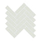 1x4 Herringbone Sheeted Glass Mosaic Tile in Flycatcher Gloss