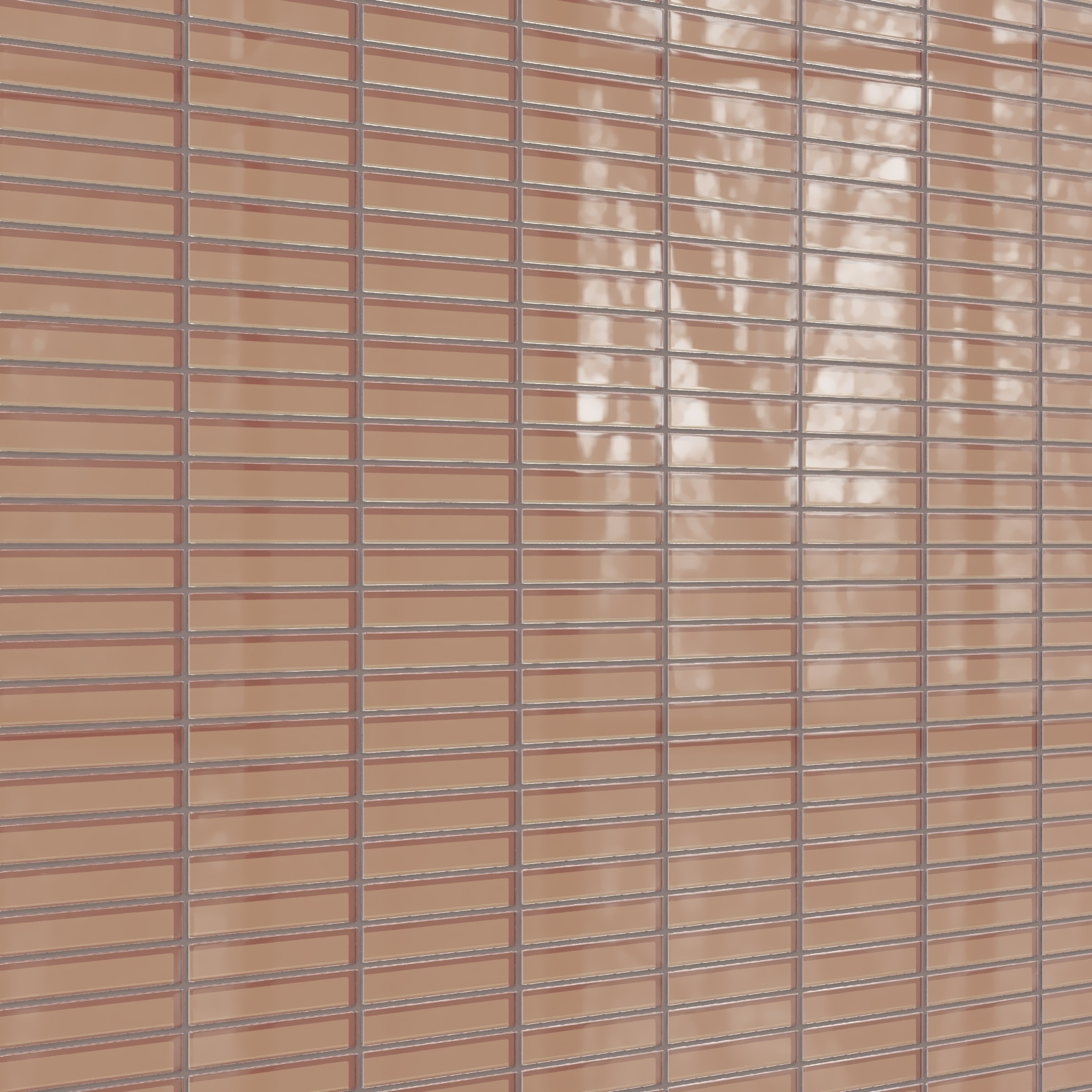 1x6 Straight Set Sheeted Glass Mosaic Tile in Sora Gloss