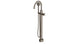 Emerson One Handle Floor Mount Gooseneck Bath Trim with Hand Shower and Defined Cross Handle in Antique Nickel