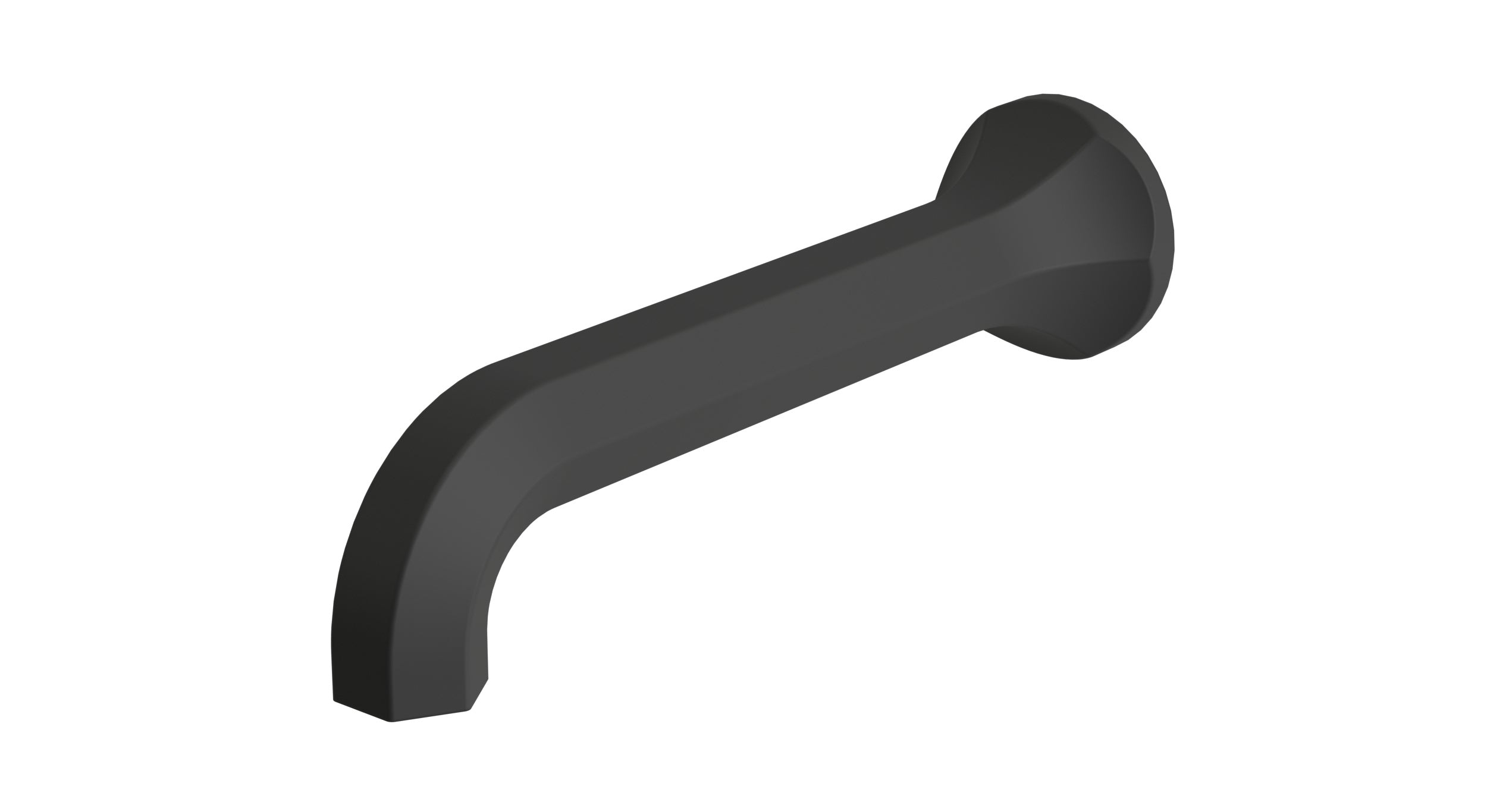 Emerson Wall Mount 8.25" Classic Spout in Matte Black