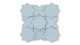 Mini Star & Cross Original Ceramic Tile in Crater Lake Gloss