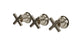 Emerson Three Handle Wall Mount Bath Trim with Diverter/Volume Control and Classic Cross Handles in Polished Nickel