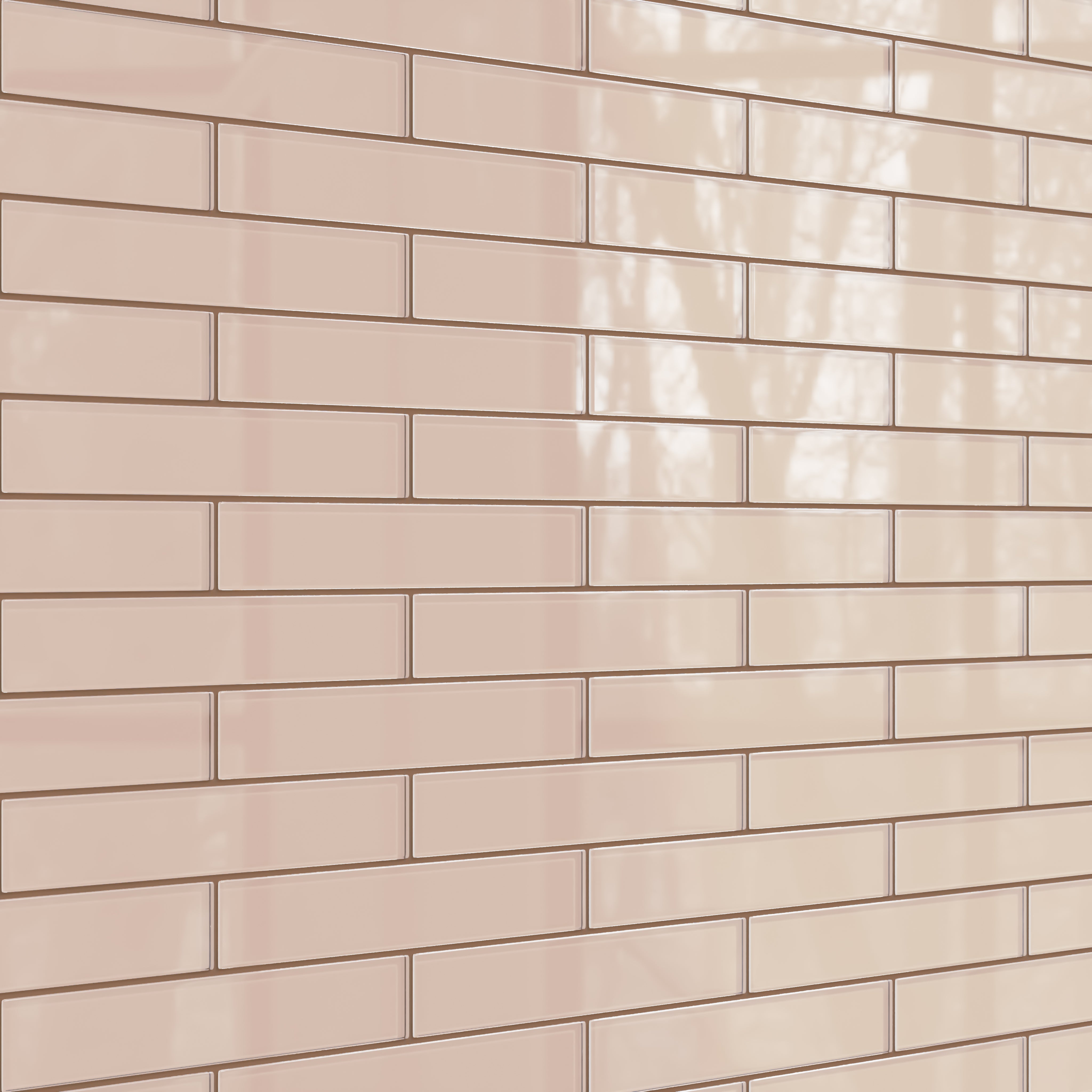 2x12 Glass Tile in Rosy Finch Gloss