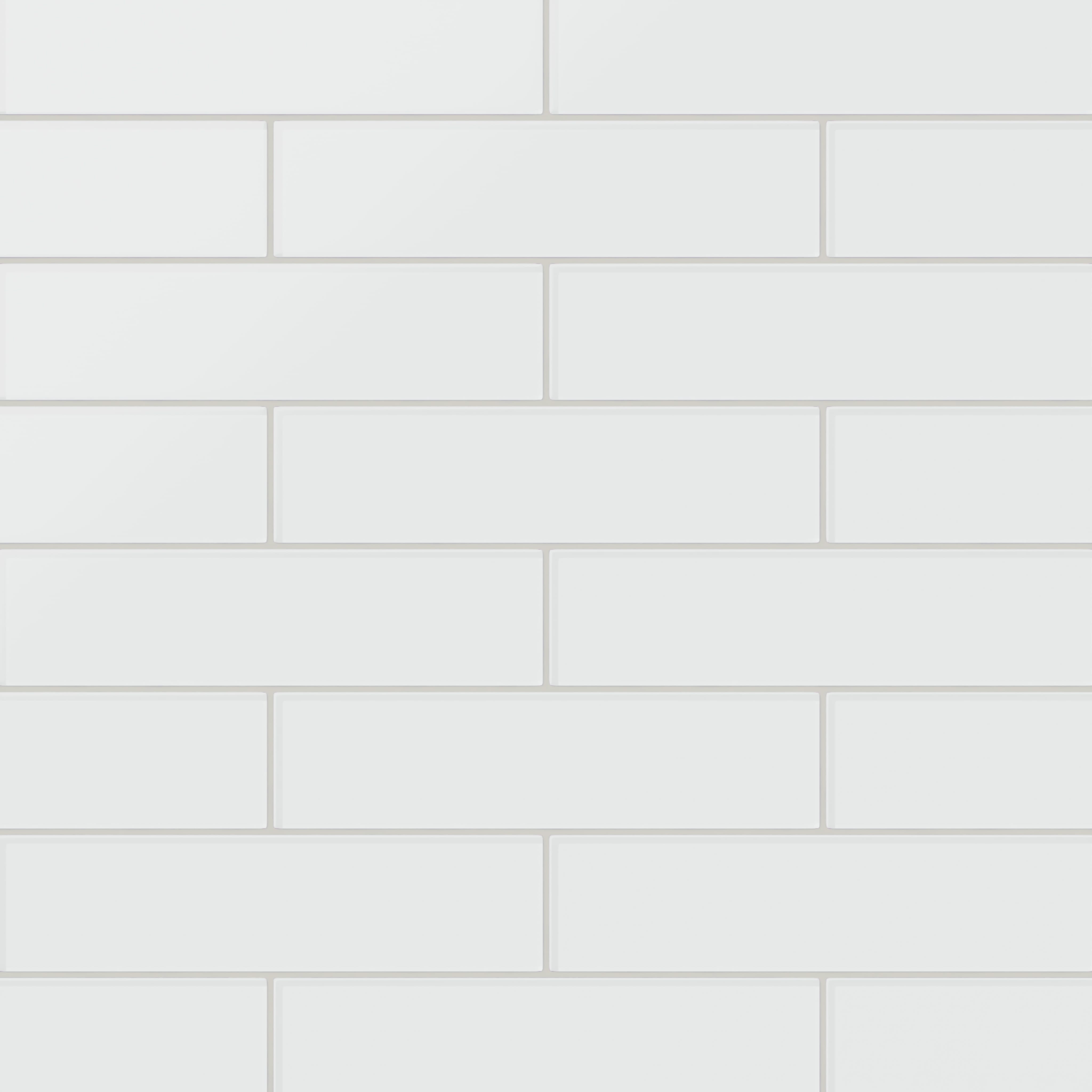Quick Ship 3x12 Glass Tile in Egret Matte