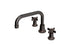 Emerson Two Handle Deck Mount Squaretop Bath Trim with Defined Cross Handles in Antique Bronze