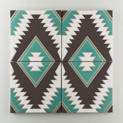 8x8 Handpainted Sample Old Cairo  in Cool Motif