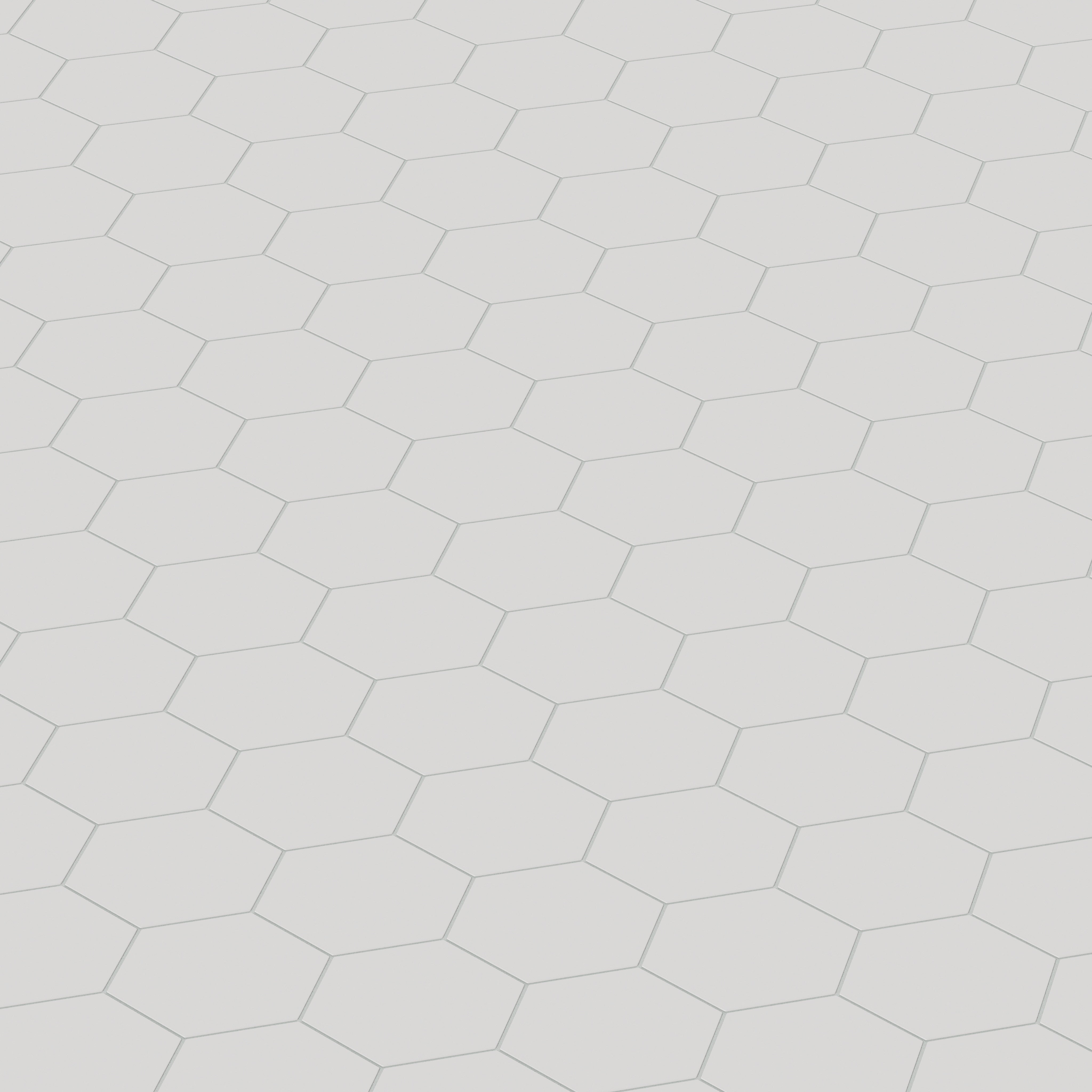 8" Hexagon Natural Press Ceramic Tile in Cloud Cover Matte