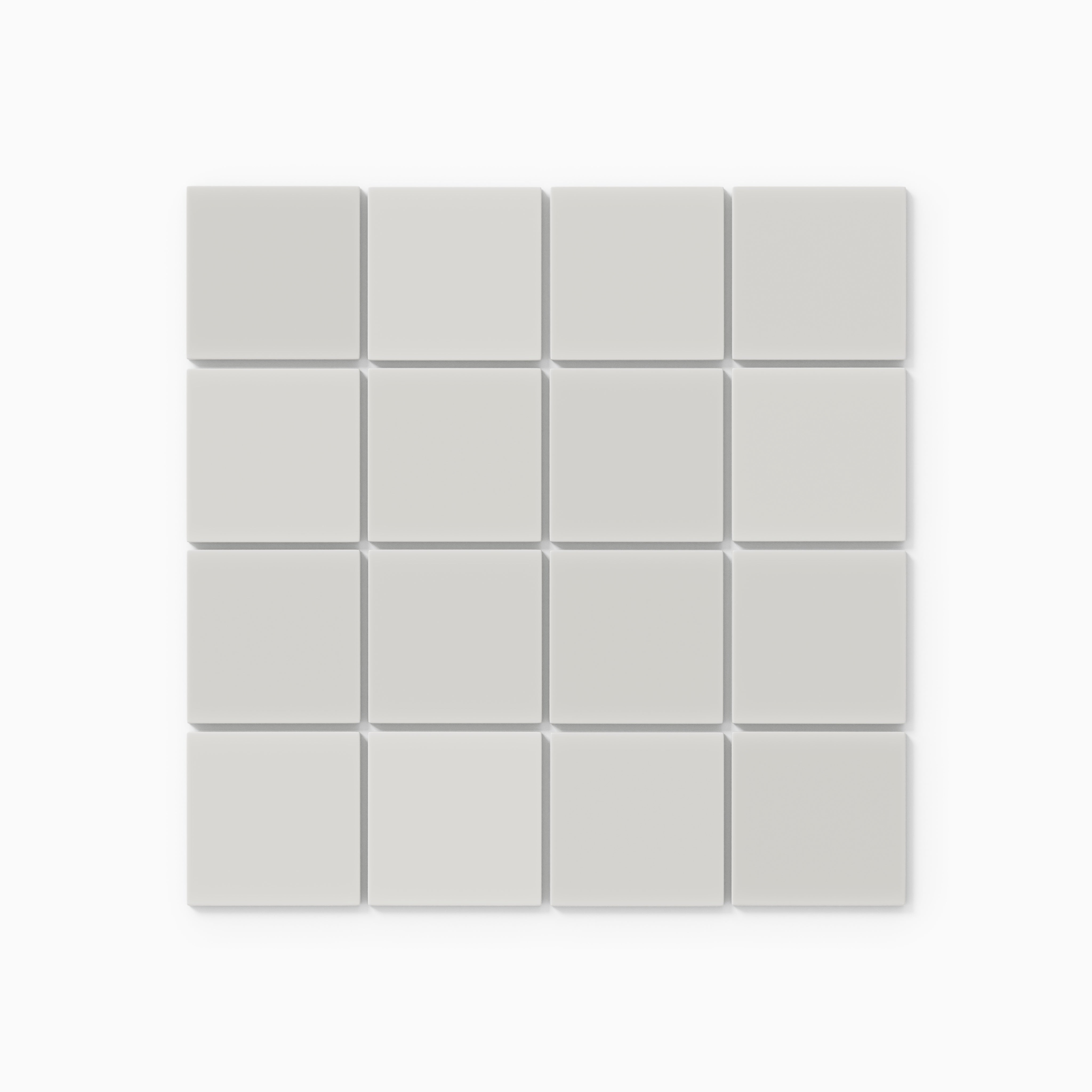 3x3 Straight Set Sheeted Natural Press Ceramic Mosaic Tile in Cloud Cover Gloss