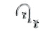 Emerson Two Handle Deck Mount Gooseneck Lavatory Faucet with Defined Cross Handles in Polished Chrome