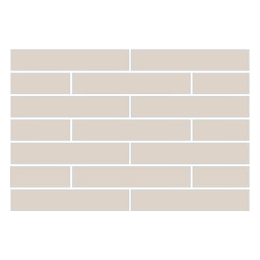 1x6 Half Offset Sheeted Original Ceramic Mosaic Tile in Sand Dune Matte