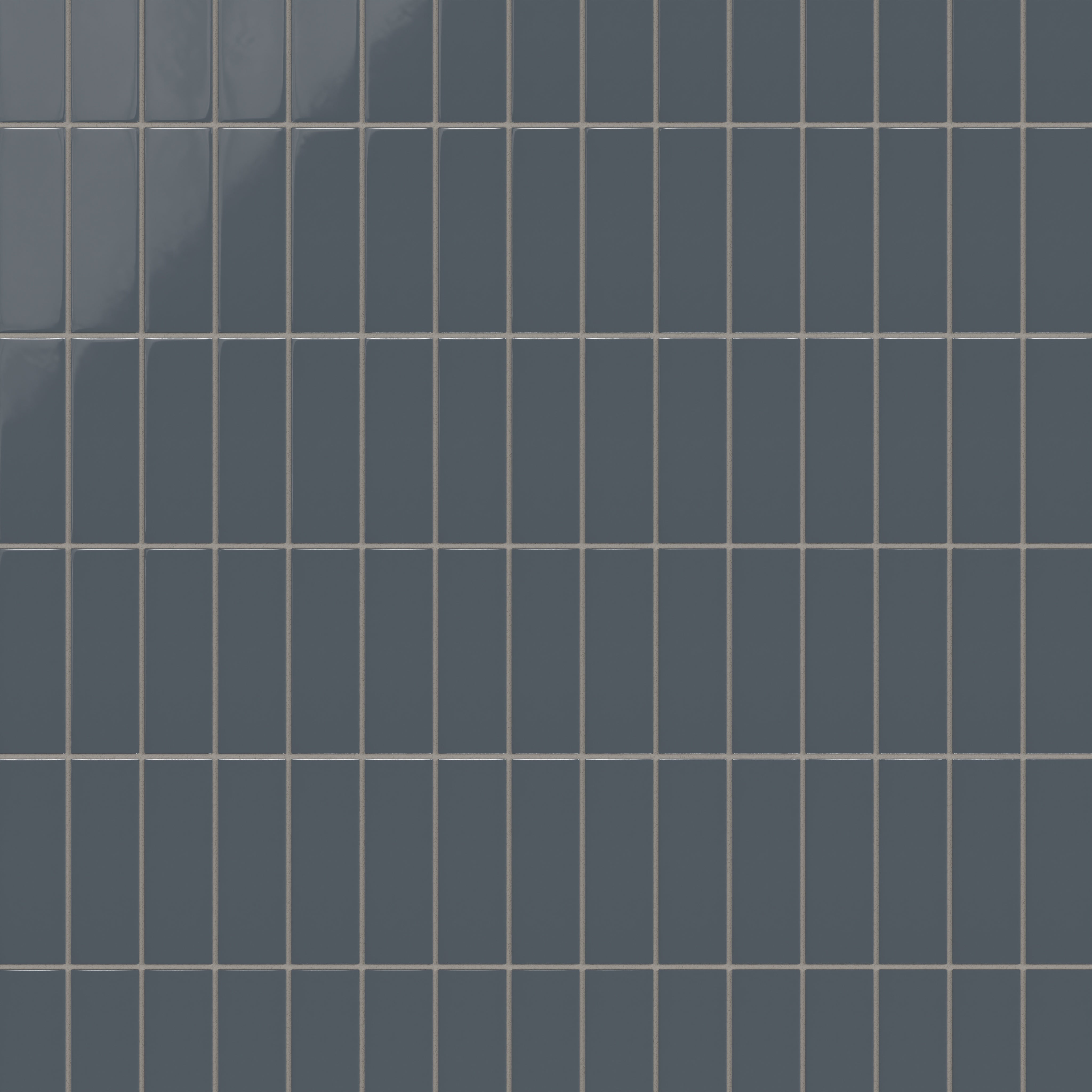 2x6 Natural Press Ceramic Tile in Indigo Gloss