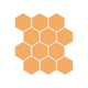2" Hexagon Sheeted Original Ceramic Mosaic Tile in Koi Matte
