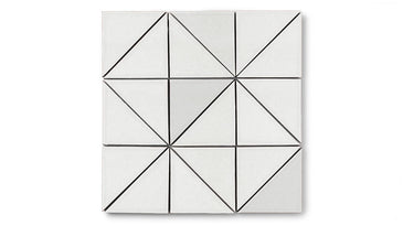 4" Triangle Original Ceramic Tile in Frost Gloss