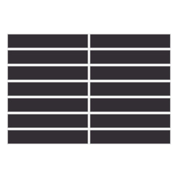1x6 Straight Set Sheeted Original Ceramic Mosaic Tile in Graphite