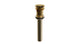 Lavatory Faucet Soft Touch Drain with Overflow in Uncoated Polished Brass