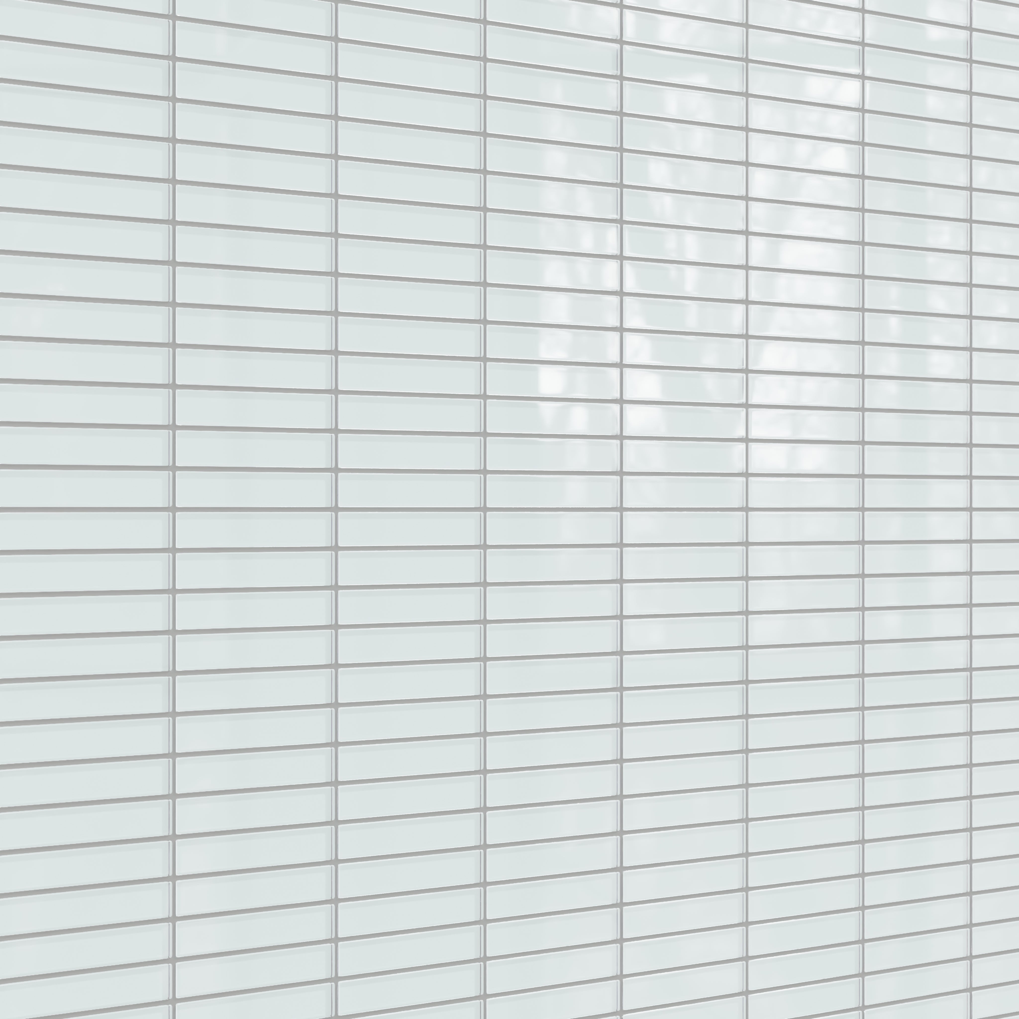 1x6 Straight Set Sheeted Glass Mosaic Tile in Warbler Gloss