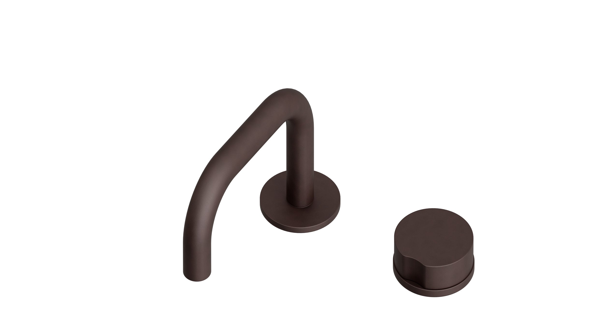 Foundry One Handle Deck Mount Squaretop Lavatory Faucet with Barrel Knob Handle