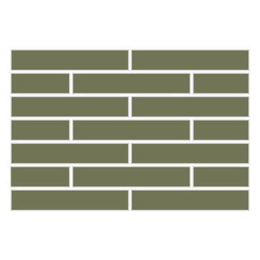 1x6 Half Offset Sheeted Original Ceramic Mosaic Tile in Peabody Matte