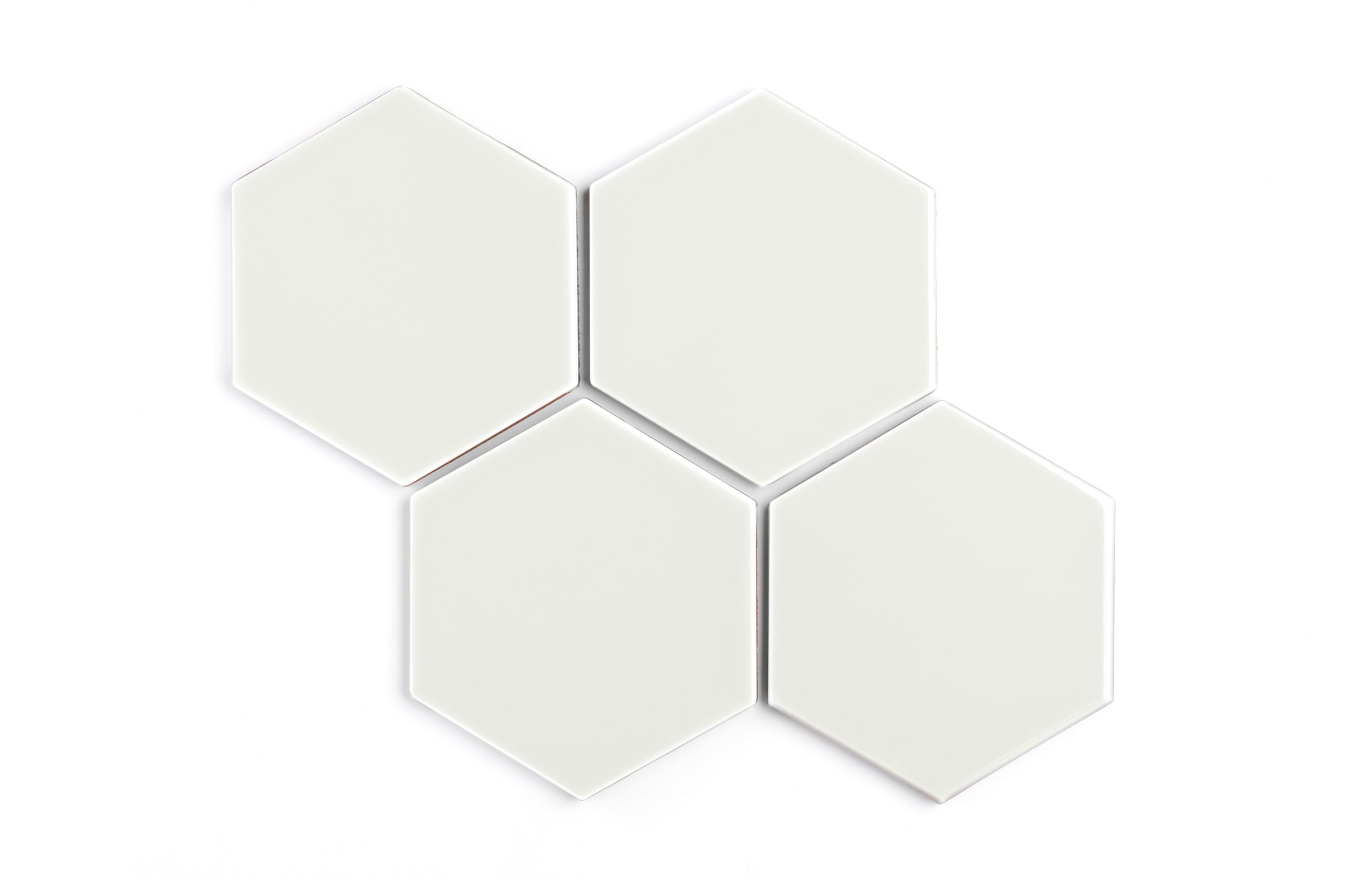 6" Hexagon Original Ceramic Tile in Limewash Gloss