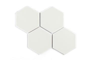 6" Hexagon Original Ceramic Tile in Limewash Gloss