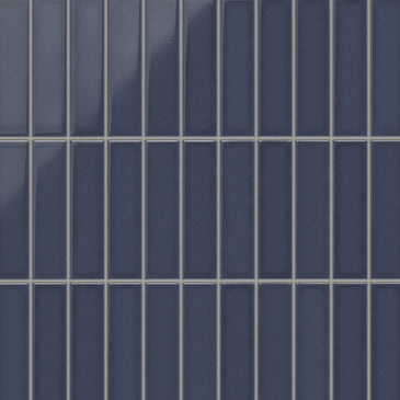 2x8 Original Ceramic Tile in Slate Blue Gloss