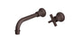 Emerson One Handle Wall Mount 8.25" Lavatory Faucet with Classic Cross Handle in Architectural Copper