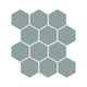 3" Hexagon Sheeted Original Ceramic Mosaic Tile in Overcast Matte