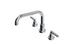 Flatiron Two Handle Deck Mount Squaretop Bath Trim with Linear Lever Handles in Polished Chrome