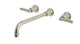 Emerson Two Handle Wall Mount 12" Lavatory Faucet with Classic Lever Handles in Satin Nickel